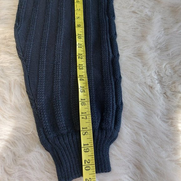 Vintage Italy Genuine Leather Men's Black Wool Knitted Sweater US-XXXL /EU-54 - Picture 9 of 9